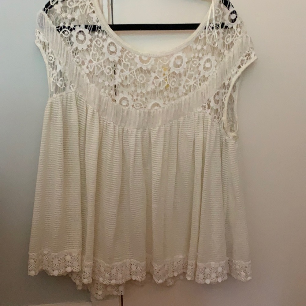 Free people lace knit top